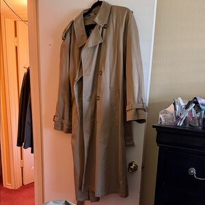 Stafford Tan Double-Breasted Trench Coat